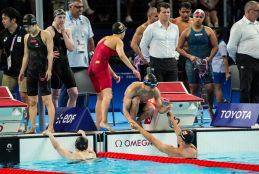 Cantero, Delgado, Feliú y Alhambra, bronce en el relevo de 4x100 libre