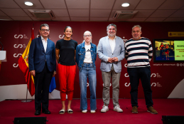 Recepción en el CSD a Susana Rodríguez y Sara Pérez. Foto: CSD.